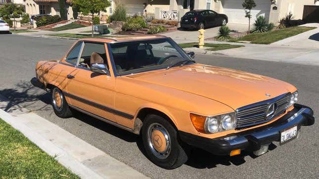 Image for article titled At $7,999, Is This Cayenne Orange 1976 Mercedes 450SL Ripe For The Picking?