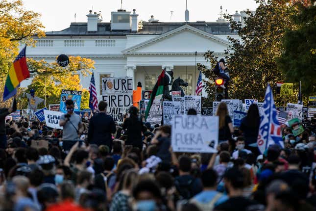 Image for article titled Biden and Harris Shoutout Black Voters in Victory Speeches, People Take to the Streets in Celebration of Donald&#39;s Defeat