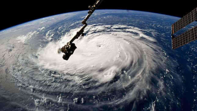 Hurricane Florence as seen from the International Space Station.