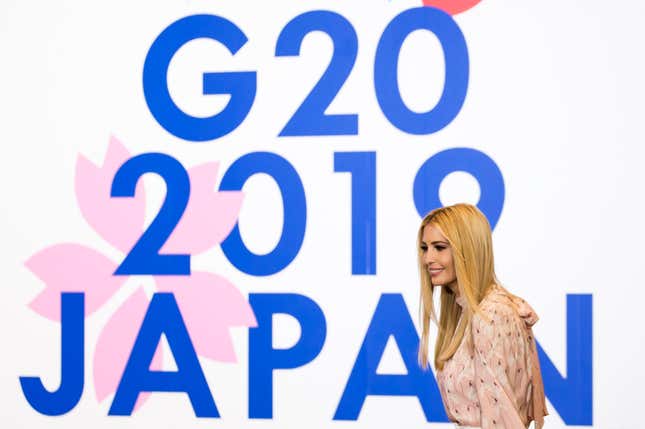 Image for article titled Ivanka Trump Inserted Herself Into a G-20 Conversation With World Leaders and Thus #UnwantedIvanka Was Born