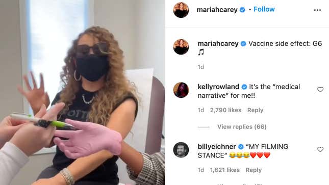 Image for article titled Has Mariah Carey Never Received a Shot Before?