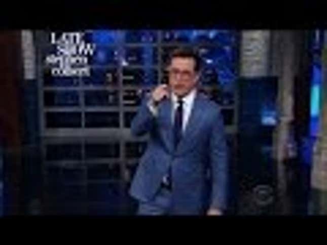 Stephen Colbert says Russian intelligence followed him during his trip
