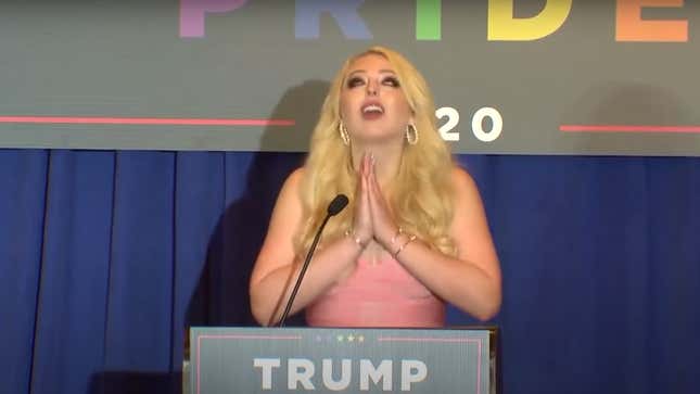 Image for article titled Tiffany Trump Awkwardly Courts LGBTQ Voters By Role-Playing &#39;Straight Girl at a Gay Bar&#39;