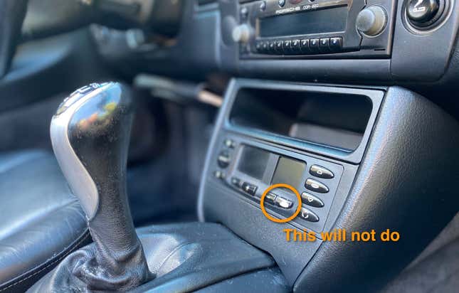 2001 Porsche Boxster climate control