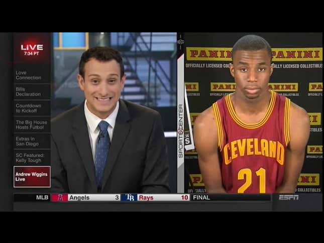 <em>SportsCenter</em> Interview With Andrew Wiggins Gets Awkward Quickly