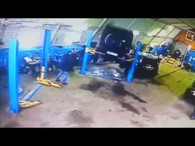 Lift Fail: Watch A $100,000 Mercedes G-Wagen Fall From The Sky