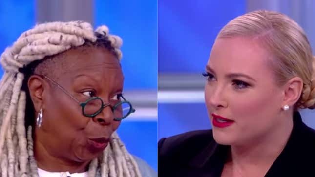 Whoopi Goldberg (l) and Meghan McCain (r) on The View