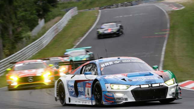 Image for article titled Audi Snatches Last Minute Nurburgring 24 Victory With a Porsche Penalty