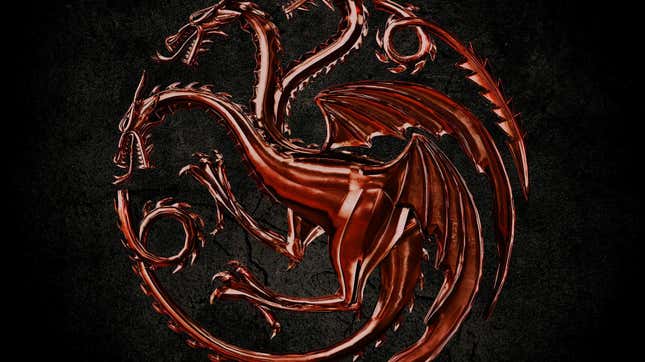 The logo for House of the Dragon, the new HBO Game of Thrones show.