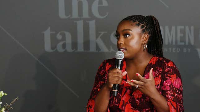 Editor-in-Chief of Teen Vogue Lindsay Peoples Wagner speaks during NYFW: The Shows at Spring Studios on September 08, 2019, in New York City.