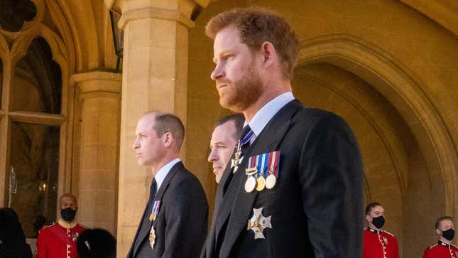 Image for article titled Harry and William Said at Least One (1) Word at Each Other at Prince Philip's Funeral