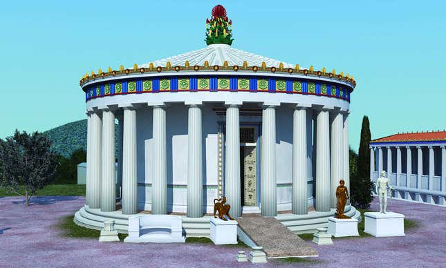 Reconstruction of the rotunda at the Temple of Asclepius at Epidaurus