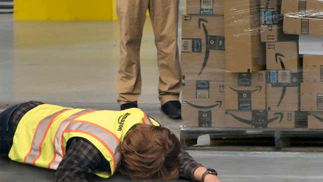 Image for article titled Unconscious Amazon Employee Chastised For Not Filing Time-Off Request