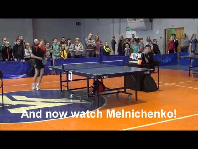 Sore-Loser Table Tennis Kid Just Straight Shoves Umpire Out Of Chair
