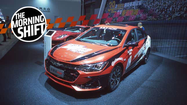 A scene from the Chevy stand at the Shanghai Auto Show. Photo Credit: Raphael Orlove