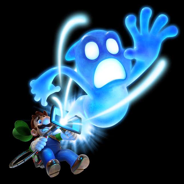 Luigi catches a ghost