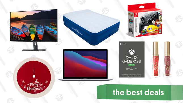 Image for article titled Wednesday&#39;s Best Deals: New M1 MacBooks, Xbox Game Pass Ultimate, Christmas Tree Skirts, Switch Pro Controller Bundle, Too Faced Lipstick, and More