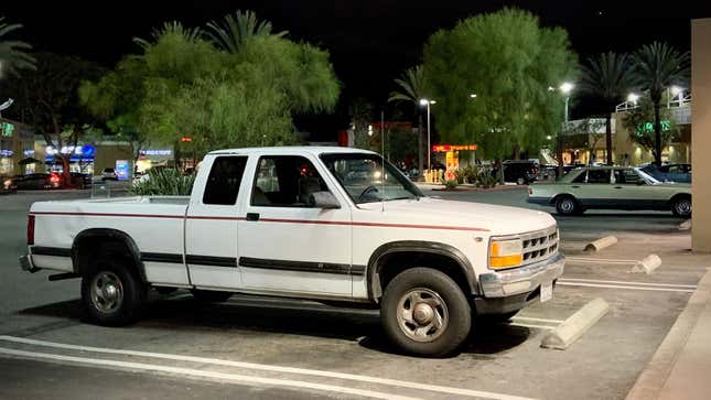 This ain’t a Radwood show. Just a couple of maintained cars, living their lives, hanging out at a mall in LA in 2019.