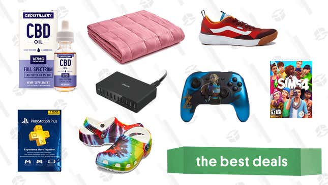 Image for article titled Wednesday&#39;s Best Deals: PlayStation Plus, Huckberry Spring Flash Sale, Anker PowerPort, Weighted Blankets, and More