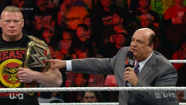 Heyman Promo: Brock Lesnar Will "Unify" The UFC & WWE Titles
