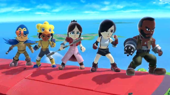 Image for article titled Super Smash Bros. Ultimate Is Getting Barret, Tifa, Aerith, And Geno Mii Fighter Costumes