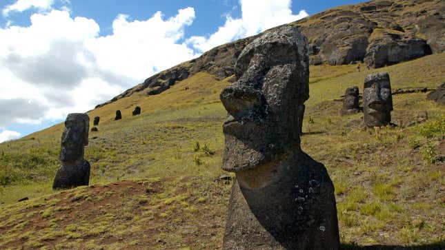 Image for article titled Pickup Truck Crashes Into Easter Island Rock Statue