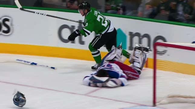 Henrik Lundqvist Got His Mask Knocked Off By This Bone-Rattling Hit