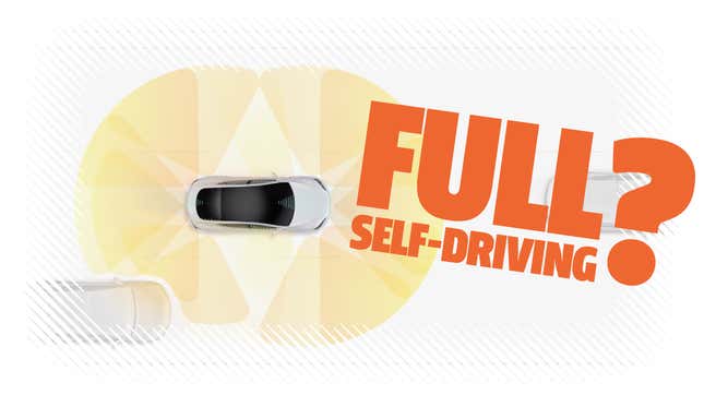 Image for article titled Tesla Is Still Using the Phrase &#39;Full Self-Driving&#39; to Describe Its Cars Even Though It&#39;s Wrong