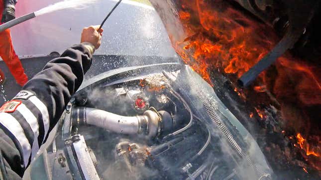 Watch The World's Calmest Man Slide A 1500 Horsepower Supra Through The Finish Line On Fire
