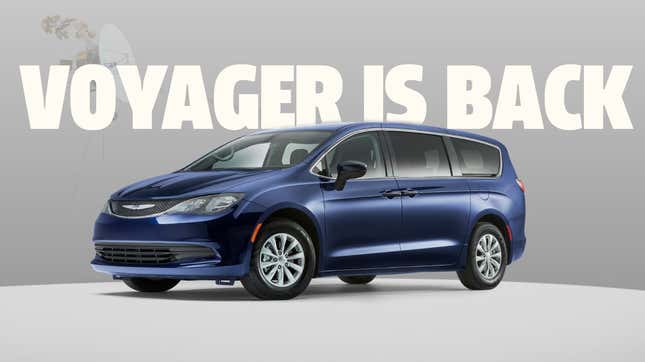 Image for article titled Chrysler Brings Back the Voyager Name as a Rebadge of the Entry-Level Pacifica Minivan