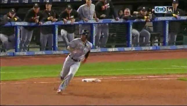 Destin Hood Gets First Career Hit, Immediately Makes Baserunning Blunder