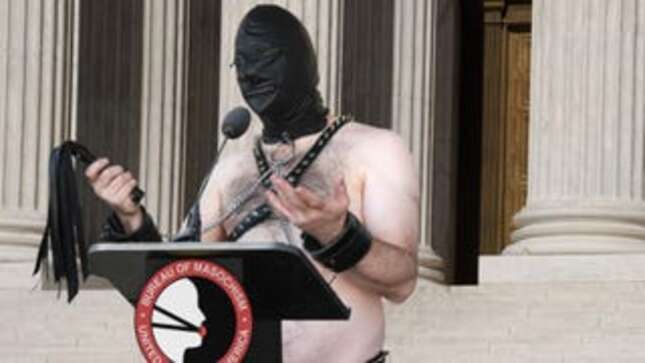 Director of Masochism Geoff Knowlton begs to be disciplined for the nipple-clamping shortfall.