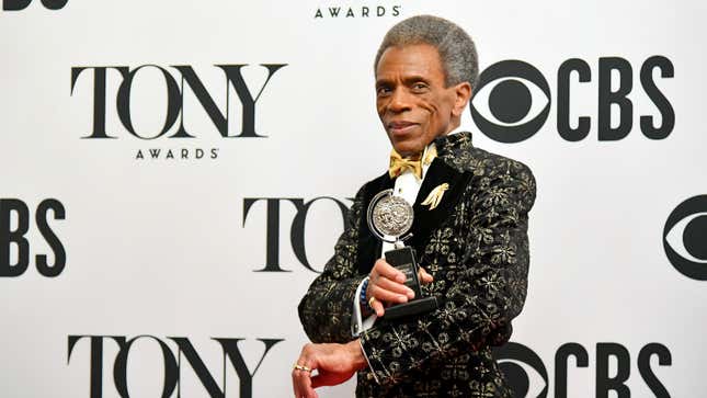 Andre De Shields, winner of the award for Best Performance by an Actor in a Featured Role in a Musical for “Hadestown,” poses in the press room for the 73rd Annual Tony Awards on June 9, 2019 in New York City. 