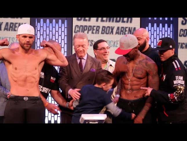 Boxer's Dreadful Little Son Punches Opponent In The Dick At Weigh-In