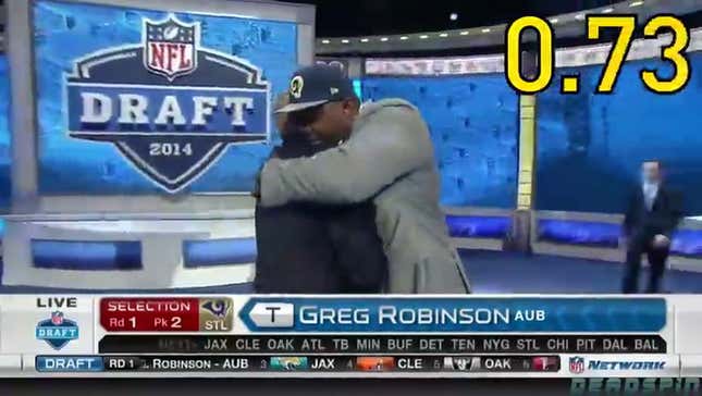 Who Hugged Roger Goodell Longest At Last Night's Draft?