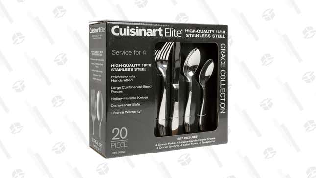 Cuisinart 20-Piece Stainless Steel Flatware Set | $49 | MorningSave