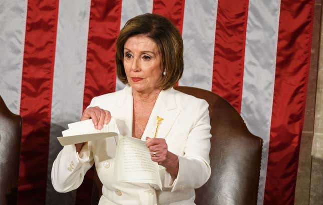 Image for article titled Trump Refused to Shake Nancy Pelosi’s Hand and Other Petty Moments From the State of the Union