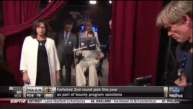 Steve Gleason Announced The Saints' Third-Round Pick
