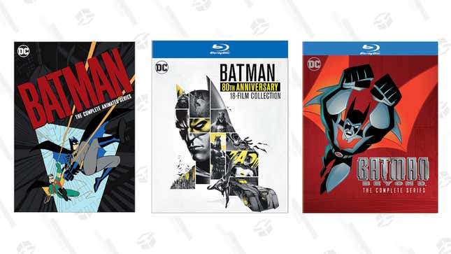 Batman 80th Anniversary Collection (Blu-ray) | $42 | Amazon | Clip coupon
Batman Beyond: The Complete Series (Blu-ray) | $37 | Amazon | Clip coupon
Batman: The Complete Animated Series (Blu-ray) | $47 | Amazon | Clip coupon