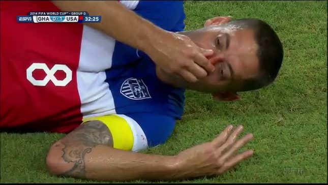 John Boye's Foot Rearranged Clint Dempsey's Face
