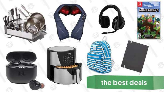 Image for article titled Friday&#39;s Best Deals: New iPad Air, Minecraft on Switch, Ghost Paper Notebooks, Apple Watch Series 6, KitchenAid Dish Rack, Naipo Shiatsu Massager, and More