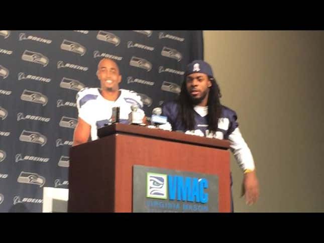 Richard Sherman Mocks NFL With Brilliant Press-Conference Performance
