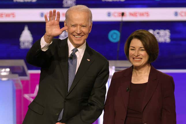 Image for article titled Sen. Amy Klobuchar Exits Presidential Race, Endorses Biden on the Way Out