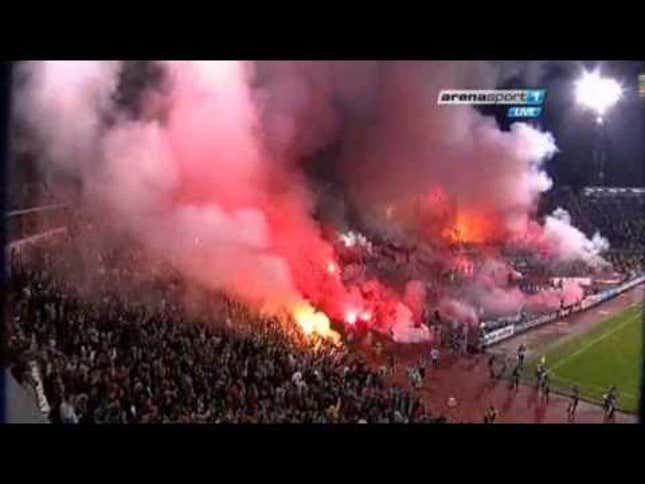 Smoke, Flares, Riot Police In Belgrade Derby Make For Haunting Photos