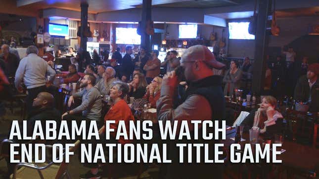 Here's A Video Of Alabama Fans Watching Their Team Lose The Championship