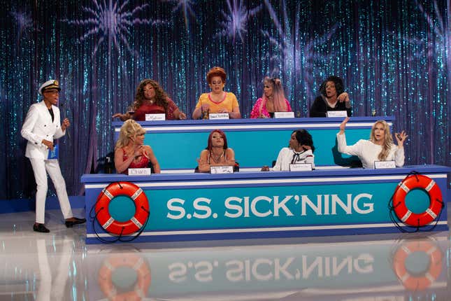 A stellar lip-sync bails out <i>RuPaul’s Drag Race</i>’s rocky “Snatch Game At Sea”