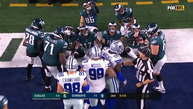 Buzzkill Cowboys Get In The Way Of Eagles' Group Touchdown Celebration