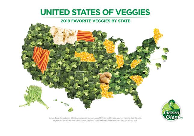 Image for article titled Survey claims America’s favorite vegetable is broccoli and we call B.S.