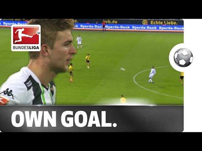 German Player's Perfect Strike From Center Circle Makes Great Own Goal