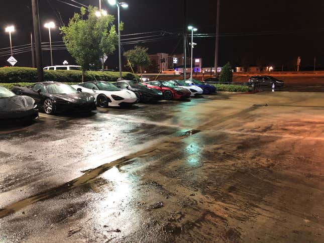 Image for article titled No, These McLarens In Houston Were Not Flooded